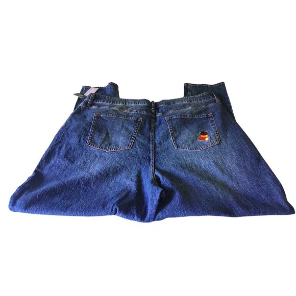 Disney Her Universe Women's Size 20 Chip & Dale Embroidered Denim Mom Jeans NWT - Picture 3 of 15